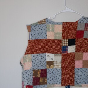 Red Floral Quilt Vest image 6