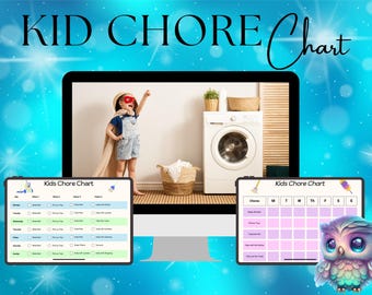 Kids Chore Chart Printable | Fun & Editable Daily Task Tracker | Reward Chart for Kids | Instill Responsibility With Reward Systems for Kids