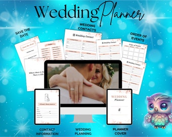 Printable Wedding Planner Digital Wedding Checklist Minimal Wedding Planner Template Wedding Planner Wedding List Book Budget Planner