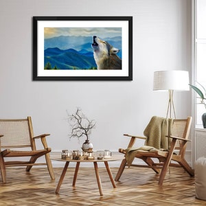 Appalachian Mountains Panoramic Landscape Painting | Smoky Mountains | First Snow