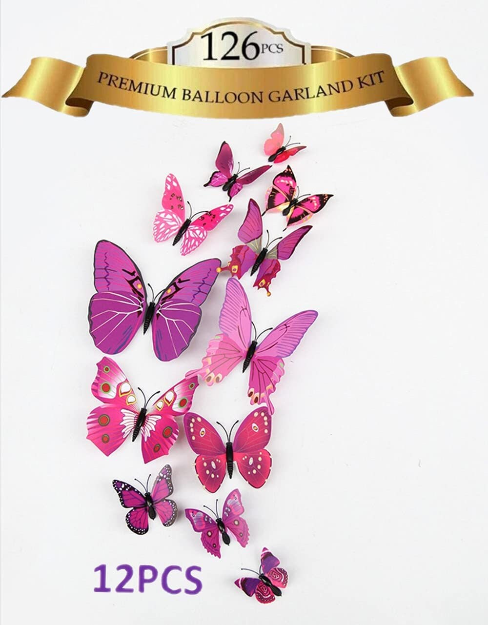 126pcs Purple Butterfly Baby Girl Balloon Garland Arch Kit Etsy