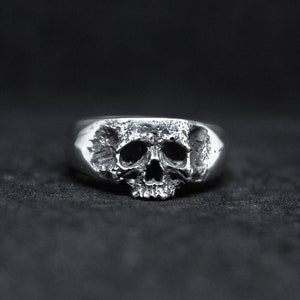 Small jawless classic skull ring, handmade lead free pewter ring, perfect gift for your loved ones