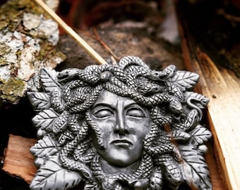 Handmade snakes hair Medusa belt buckle. Oxidized lead free pewter Medusa the gorgon monster belt buckles