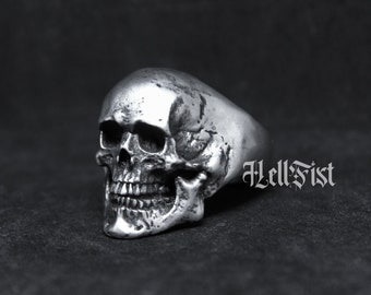 Handmade perfect anatomical human skull ring, oxidized lead free pewter ring, perfect birthday gift for your loved ones