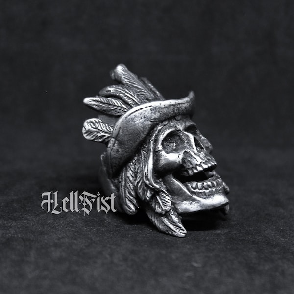 Handmade rockstar singer rocker skull ring, oxidized lead free pewter ring, perfect birthday gift for your loved ones