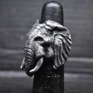 Big animal Elephant ring, handmade lead free pewter Elephant rings, perfect halloween gift for your loved ones