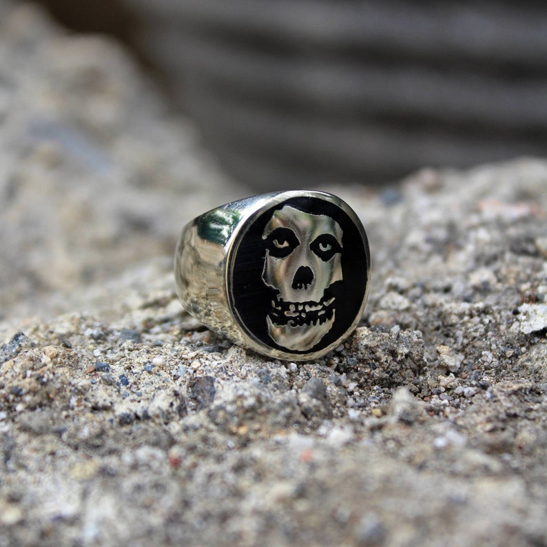 Crimson Ghost Signet Silver Ring, Rock Merchandise, Punk Rock Gift ...