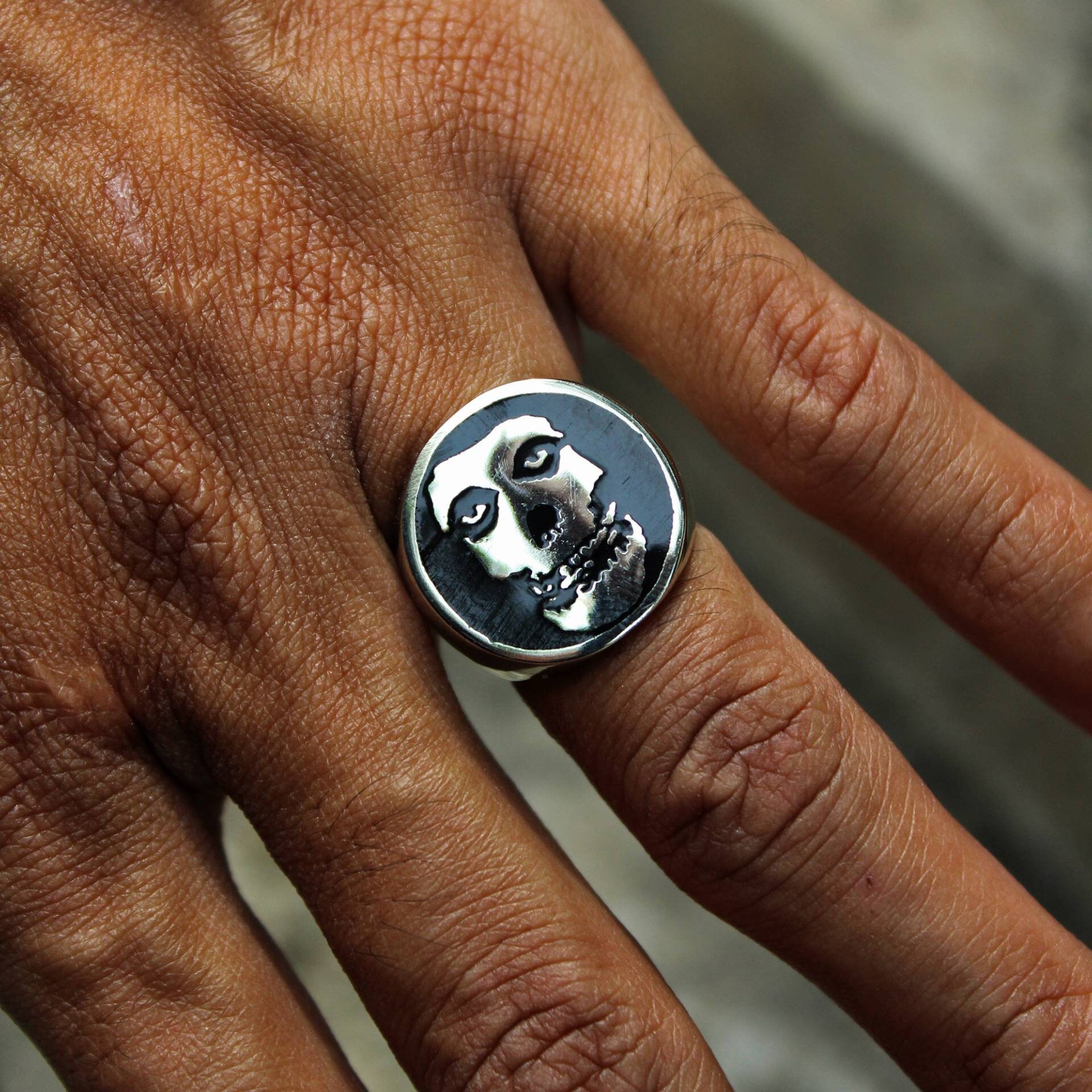 Crimson Ghost Signet Silver Ring, Rock Merchandise, Punk Rock Gift ...