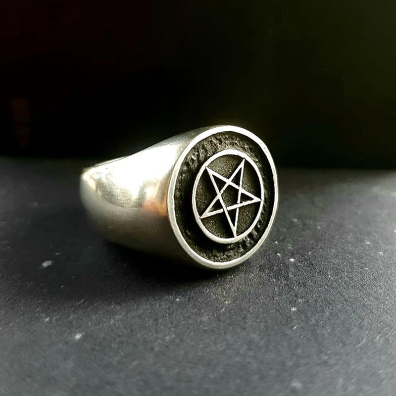 Satanic Rings for Men - Etsy
