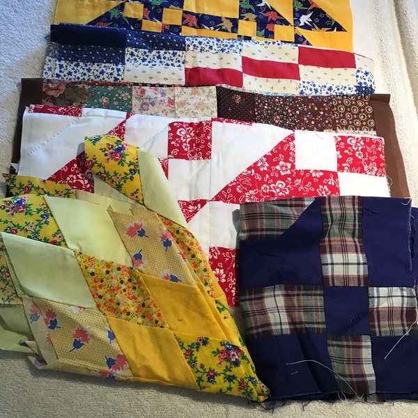 Large Lot Quilt Blocks Etsy