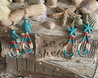 Beach Style Beaded Earrings