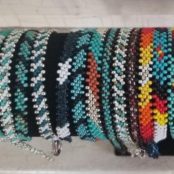 Native Peyote Style Beaded Bracelet