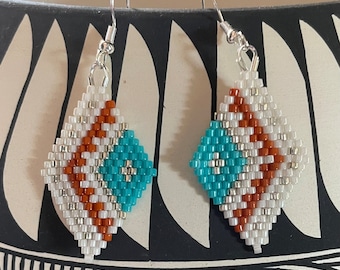 Native "Stewart" Design: Brick stitch Beadwork