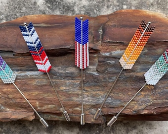 Native Beaded Hat Pin/Lapel Pin 2.0
