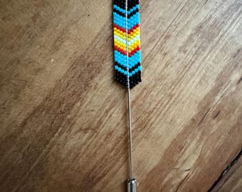Native Beaded Hat Pin/Lapel Pin