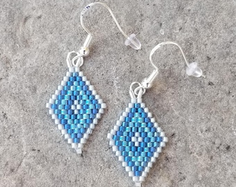 Brick Stitch Designed Beaded Earrings