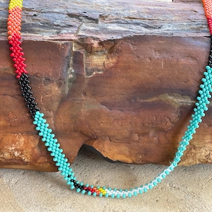 Native Flame Beaded Necklaces