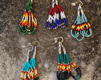 NEW Native & Unique Beaded Hoop Earrings 2.0
