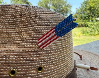 America 250 Native Beaded Hat Pin/Lapel Pin