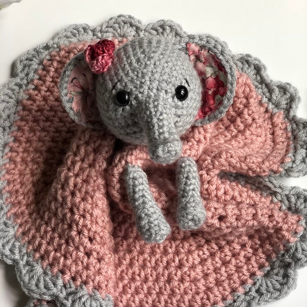 PDF Pattern: Ellie The Elephant Lovey- Crochet Pattern