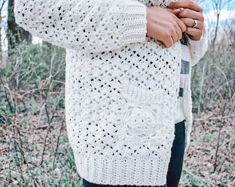 PDF Pattern- In The Garden Cardigan