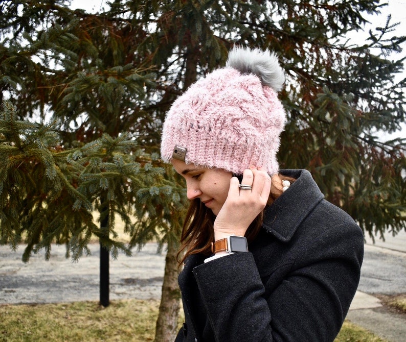 Adult Sized Brilliant Cables Beanie Crochet Pattern PDF Pattern
