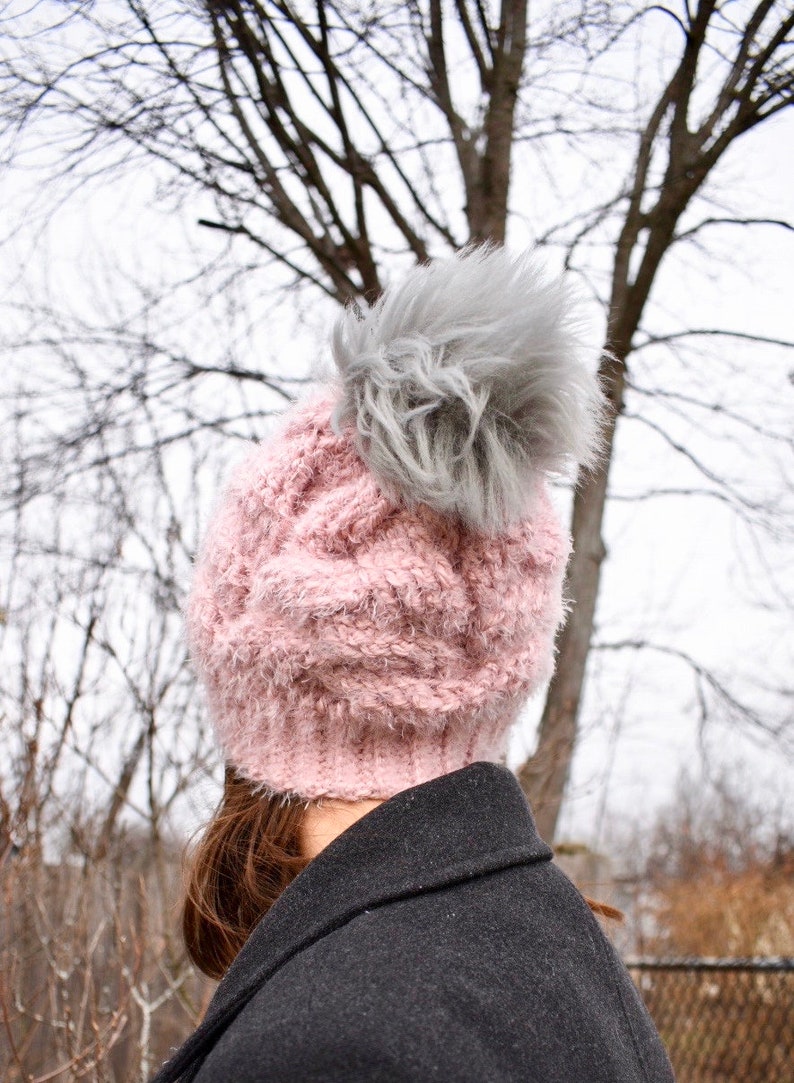 Adult Sized Brilliant Cables Beanie Crochet Pattern PDF Pattern