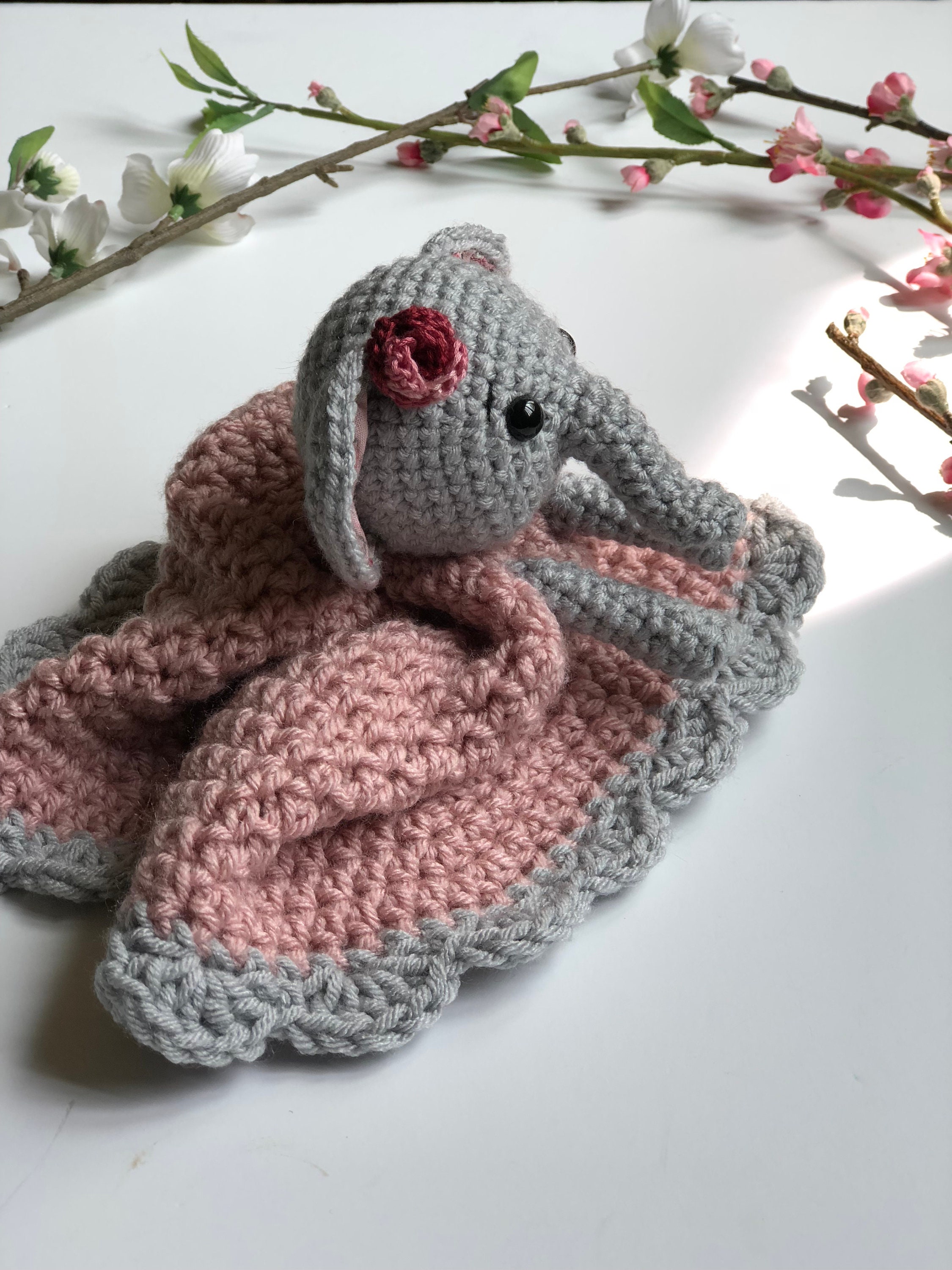 PDF Pattern: Ellie the Elephant Lovey- Crochet Pattern - Etsy