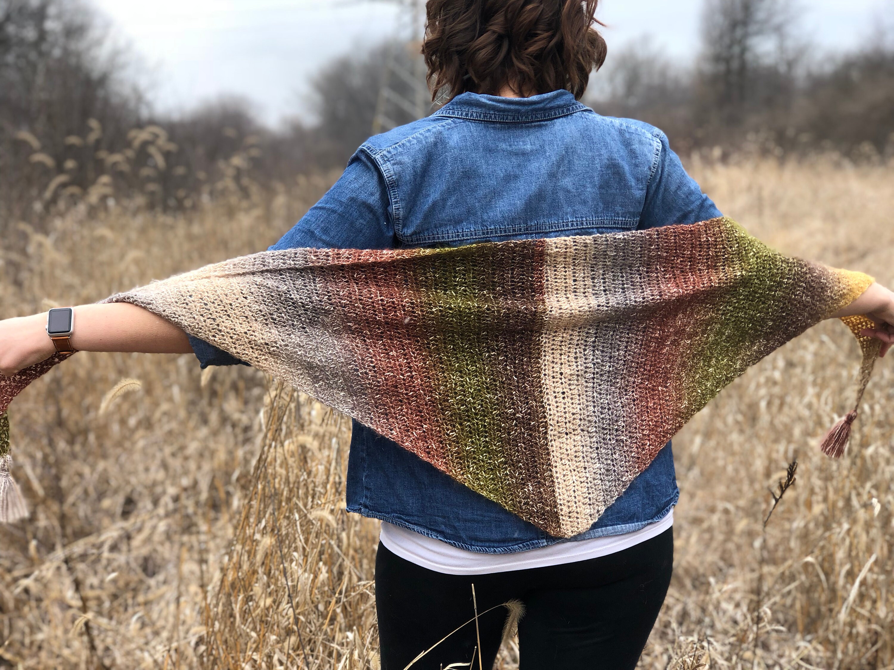 PDF Pattern: Beginner Friendly Triangle Scarf Crochet Pattern | Etsy Canada