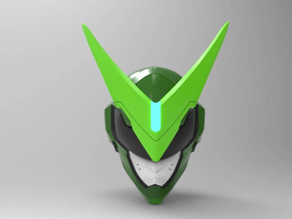 genji overwatch pepakura helmet genji overwatch pepakura helmet