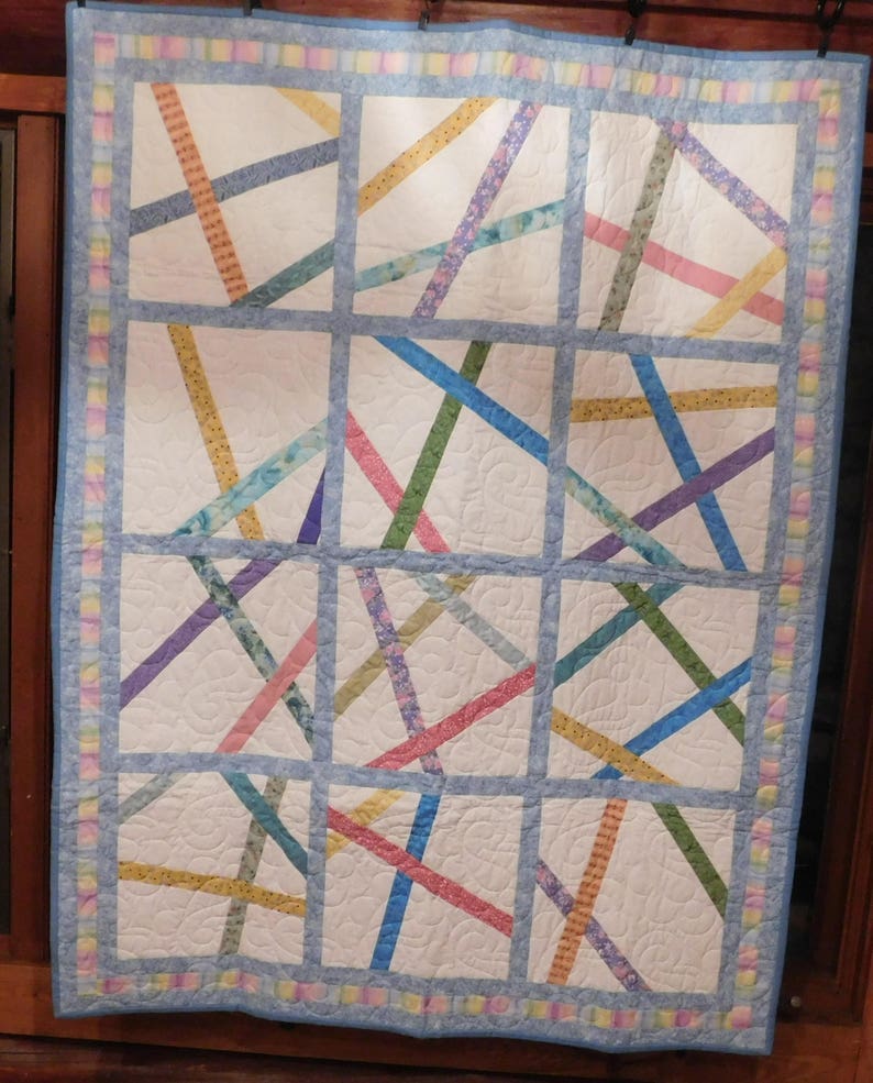 Handmade Multi Colored Baby Quilt Baby Quilt Original Design Etsy