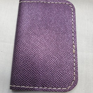 Leather purple business/credit card holder