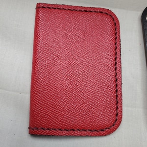 Leather red business/credit card holder
