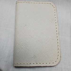 Leather cream colored business/credit card holder