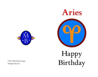 Aries Birthday Card