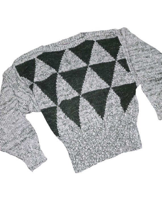Vintage Women's Pullover Sweater Medium Retro Gre… - image 1