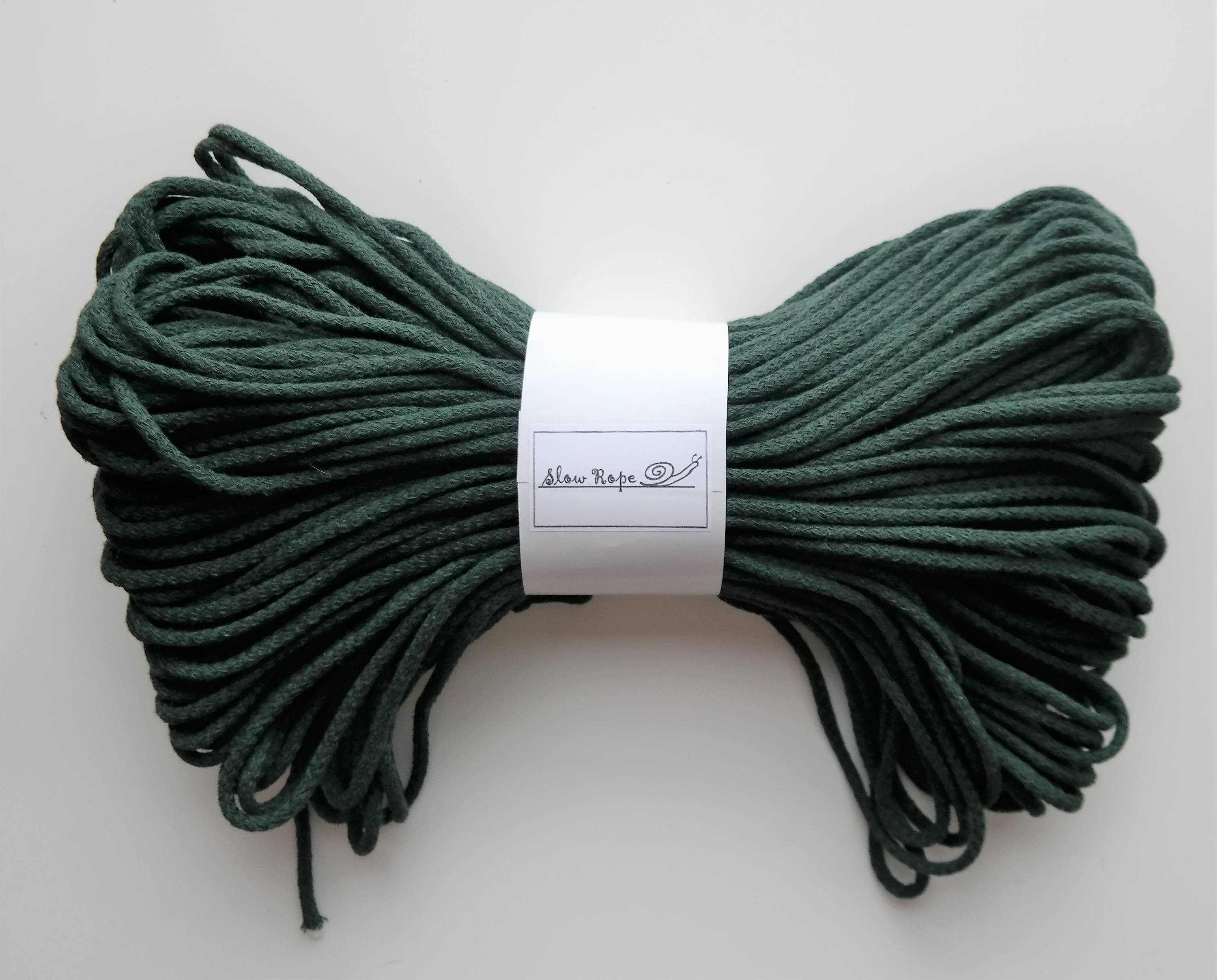 Dark green rope Handmade Cotton rope 5mm Crochet cord Crochet Etsy