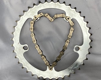 Bicycle chain/sprocket heart, valentines day gift, Valentines Day Gift for Him, Valentines Gift, Valentines Day Gift, Valentines Day for her