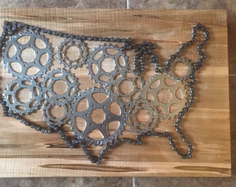 Esquema de cadena y piñón de bicicleta de EE. UU.