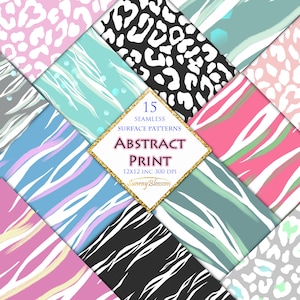 Abstract Digital Papers, Leopard Surface Patterns, Abstract Digital Designs,Abstract Paper Pack, Leopard Fabric Patterns