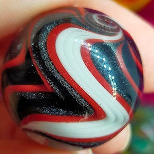 Colorful glass marble,  swirl marble handmade from borosilicate glass