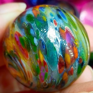 multicolor glass marble, stunningly pretty colours and effects including lusters, sparkles, pure gold and silver, another best!