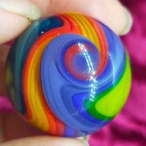 Colorful glass marble,  swirl marble handmade from borosilicate glass