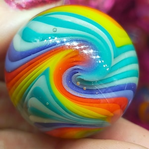 Colorful glass marble,  swirl marble handmade from borosilicate glass