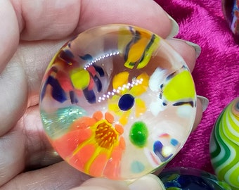 Blumen-Murrine Marble, handgefertigt aus Borosilikatglas