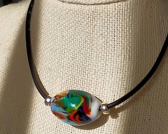 Handmade Lampwork glass bead, made by me in Australia