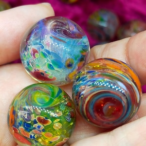 Art marbles, handcrafted from borosilicate glass, price is for all three!