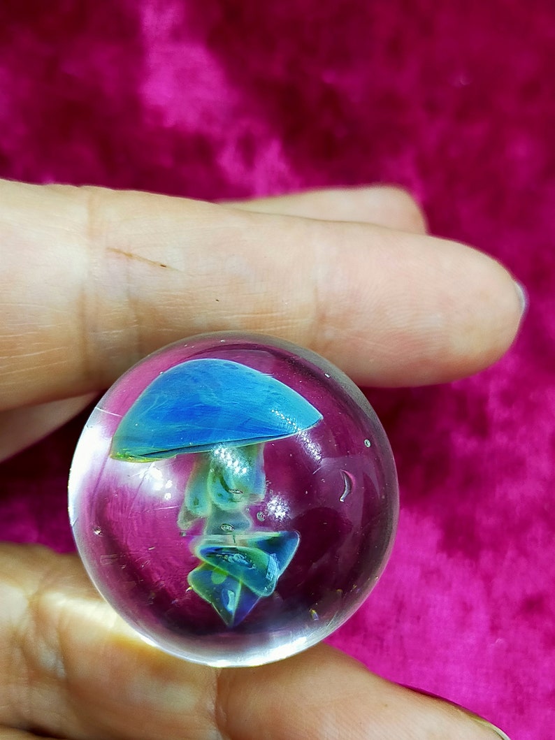 Glass Jellyfish Marble handmade in Australia from borosilicate glass Glass Jellyfish Marble handmade in Australia from borosilicate glass