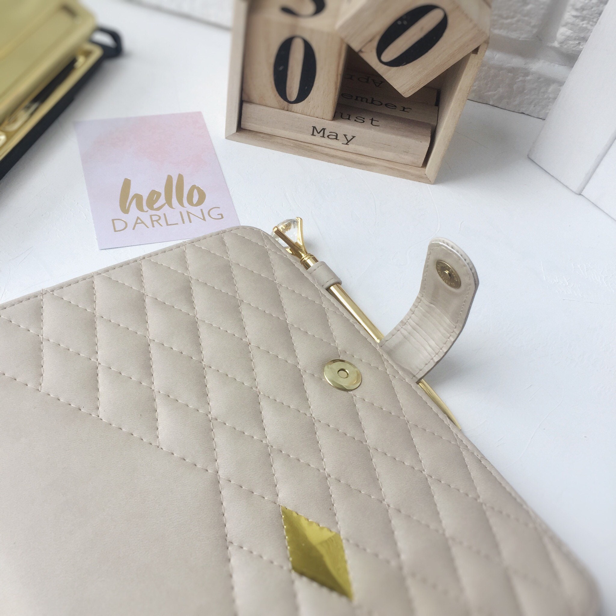 Notebook A5 / A6 in a leather substitute/ Planner binder Baige | Etsy