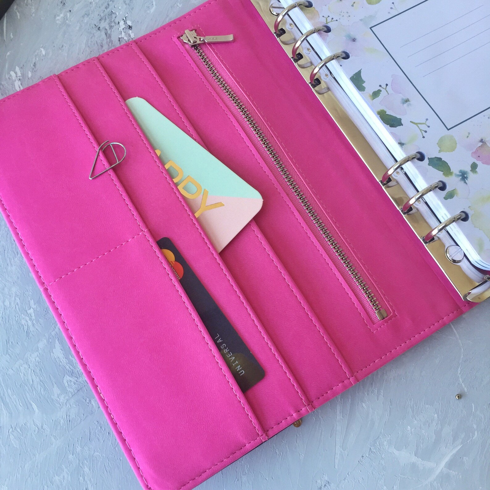 Notebook A5 / A6 in a Leather Substitute/ Planner Binder Pink Etsy